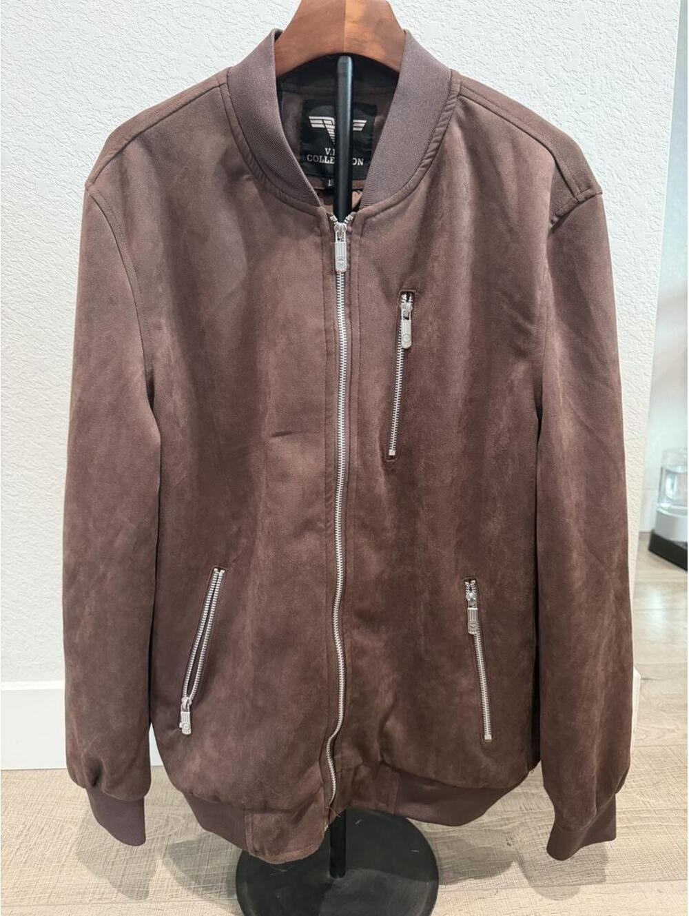 V.I.P. Collection Brown Bomber Jacket